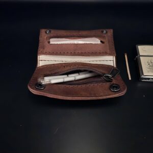 Handmade Leather Tobacco Day Pouch - Image 9